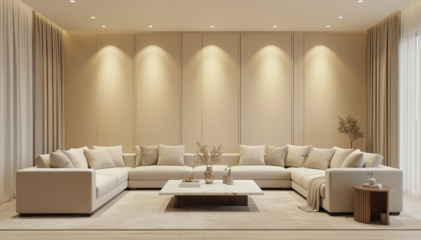 LED spotlight fixed on a modern living room ceiling providing focused lighting